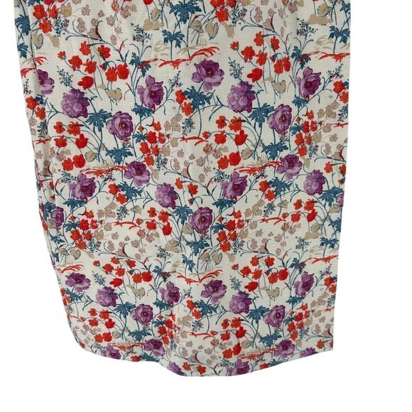 Ann Taylor Sheath Dress Size 4 Floral Knee Length Colorful Sleeveless Textured - Picture 3 of 9